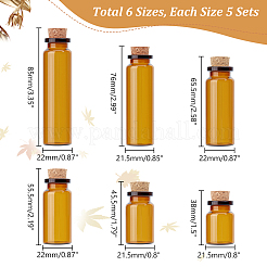 30 набор из 6-х стеклянных контейнеров для бусин&nbsp;AJEW-GA0006-61A