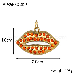 Подвески из нержавеющей стали 304 с микропаве из кубического циркония&nbsp;STAS-OY005-97G