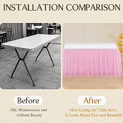 Юбка для стола из полиэстера&nbsp;AJEW-WH20019-110A