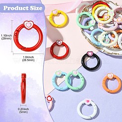 24 шт. 12-х цветные застежки-кольца из сплава с пружиной&nbsp;FIND-CJ0003-44