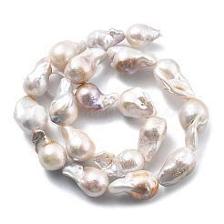 Нити натуральных бусин с ядровым жемчугом&nbsp;PEAR-B004-15K-02A