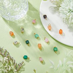 100 шт. подвески из натурального агата 5 цветов&nbsp;FIND-FH0005-15