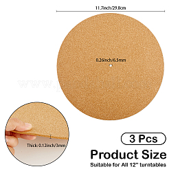 Пробковые коврики для проигрывателя&nbsp;AJEW-WH20080-66B