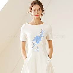 2 шт. пион компьютерная вышивка ткань приклеиваемые/пришивные нашивки&nbsp;DIY-GF0005-32A