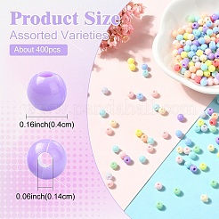 400 шт. Непрозрачные акриловые бусины&nbsp;MACR-YW0003-66