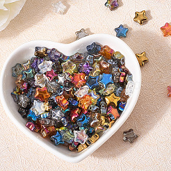 216шт 18 цвета гальванические стеклянные бусины&nbsp;RABO-PA0001-01