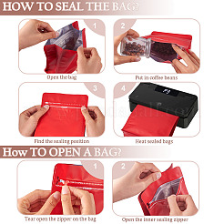 10 шт. БОПП и алюминизированный ПЭТ и полиэтиленовые пакеты для кофе с застежкой-молнией и клапаном&nbsp;ABAG-TA0001-93B