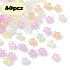 60шт радужные переливающиеся акриловые бусины&nbsp;CACR-YW0001-14