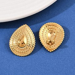 Серьги-гвоздики в форме капли из нержавеющей стали 304&nbsp;EJEW-I320-11G