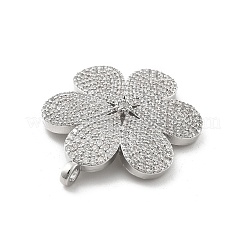 Латунные микропаве прозрачные подвески с фианитом&nbsp;KK-L228-47P