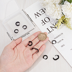 4 пара серег-колец из нержавеющей стали 304 в 2 стилях EJEW-BBC0001-44