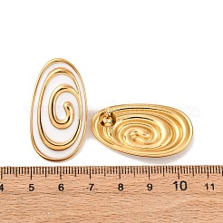 Овальные серьги-гвоздики из нержавеющей стали 304&nbsp;LS-EJEW-A136-04G