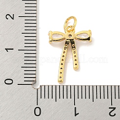 Покрытие стойки латунь микропаве прозрачные подвески из кубического циркония&nbsp;KK-B093-01C-G