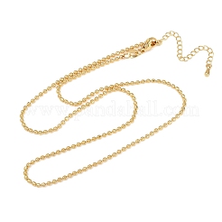 Латунные цепочки с шариками толщиной 2 мм для мужчин и женщин&nbsp;NJEW-L012-04G