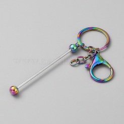 Металлический стержень из бисера брелок для изготовления ювелирных изделий своими руками&nbsp;KEYC-WH0004-95