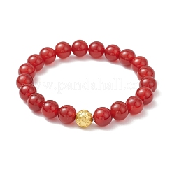 Браслеты из натурального сердолика для пары&nbsp;BJEW-JB12177