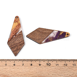 Подвески из непрозрачной смолы и ореха&nbsp;RESI-T060-48M