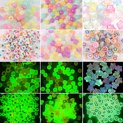 Светящиеся прозрачные акриловые бусины&nbsp;LACR-TA0001-02