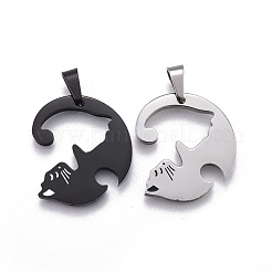 Подвески в виде котят из нержавеющей стали 304&nbsp;STAS-P235-05BP