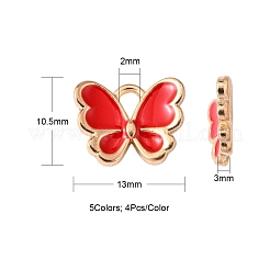 20шт 5 цвета сплава эмаль подвески&nbsp;ENAM-YW0002-04