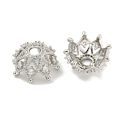 Покрытие стойки латунь микро паве прозрачные колпачки из кубического циркония&nbsp;KKB-L215-045P