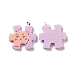 Подвески из непрозрачной смолы&nbsp;RESI-E024-04P-03