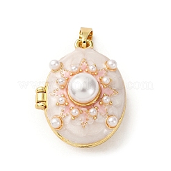 Латунь эмаль Locket подвески&nbsp;KK-F912-04B-G