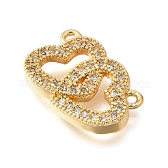 Латунные микропаве прозрачные подвески с фианитом&nbsp;KK-U065-14G