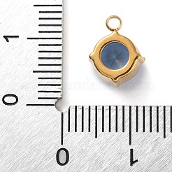 Подвески из нержавеющей стали 304 с микропаве из кубического циркония&nbsp;STAS-K292-01G-12