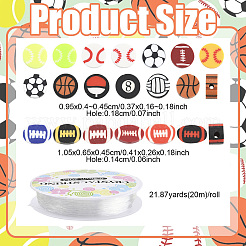 100шт бусины из полимерной глины ручной работы&nbsp;CLAY-YW0002-45