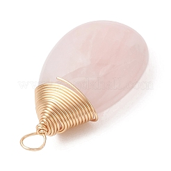 Природного розового кварца подвески&nbsp;PALLOY-JF05086-01