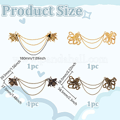 4 шт. 4 стиля брошь из сплава с подвеской в виде осьминога и пчел&nbsp;HJEW-DR00069