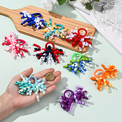 18 шт. 9-х цветные эластичные резинки для волос из полиэстера&nbsp;OHAR-SP0001-02B