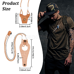 2шт. 2-цветный кожаный ремешок для очков с зажимом-держателем и латунной пряжкой&nbsp;AJEW-GF0005-54