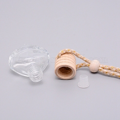 Автомобильный подвесной освежитель воздуха в стеклянных бутылках биконической формы&nbsp;DJEW-WH0007-30