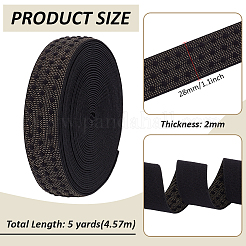 5 ярд плоского полиэстерного эластичного шнура/ленты для вышивки&nbsp;OCOR-WH0016-10D