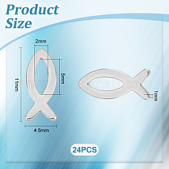 24 шт. подвески из нержавеющей стали 304&nbsp;STAS-UN0052-14