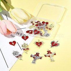 16шт 8 стиля подвески из сплава с эмалью&nbsp;FIND-FS0003-88