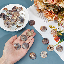 40 шт. пуговицы-ракушки с 2 отверстиями&nbsp;BUTT-GO0001-10