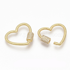 Латунь микропаве прозрачный кубический цирконий винт карабин брелоки ZIRC-T010-11G