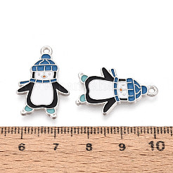 Подвески в виде пингвинов из эмалированного сплава с покрытием для стеллажей&nbsp;ENAM-T024-68A-P