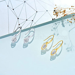 Серьги-подвески из латуни с платиновым покрытием&nbsp;JE99B