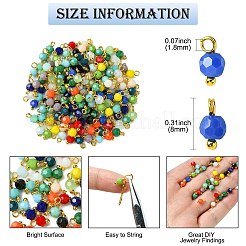 190 шт. подвески из непрозрачного стекла 19 цветов&nbsp;PALLOY-CJ00056