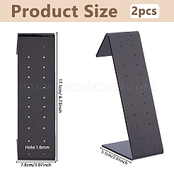 Акриловые L-образные скошенные стенды для сережек-гвоздиков&nbsp;EDIS-WH0031-39