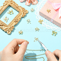 10 шт. 10 стиля латунных подвесок с микропаве из кубического циркония&nbsp;KK-CJ0003-75