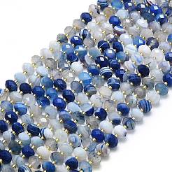 Натуральные полосатые агатовые бусы&nbsp;G-P573-A10-01