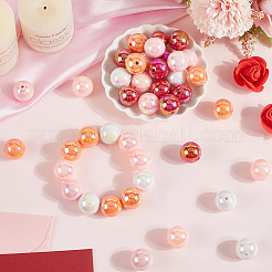 50шт набор непрозрачных акриловых бусин 5 цветов&nbsp;MACR-SP0001-58B