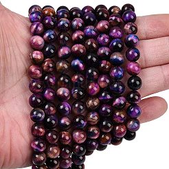 Натуральные нити из бисера галактики тигровый глаз&nbsp;G-P455-01B