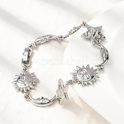 Латунь ссылка браслеты для женщин&nbsp;LS-BJEW-C118-01P