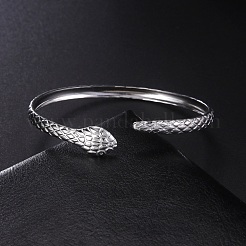 Браслет-манжета в виде змеи из нержавеющей стали 304&nbsp;LS-BJEW-F456-01P